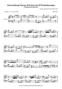 Clavierübung Vierter Teil Aria mit 30 Veränderungen 