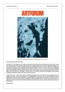   Publication:	
  	
  Artforum	
  	
  	
  	
  	
  	
  	
  	
  	
  	
  	
  	
  	
  	
  	
  	
  	
  	
  	
  	
  	
  	
  	
  	
  	
  	
  	
  	
  	
  	
  	
  	
  	
  	
  	
  	
  	
  	
