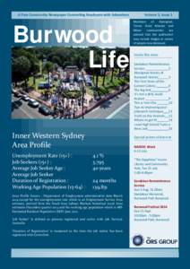 A Free Community Newspaper Connecting Employers with Jobseekers  Volume 3, Issue 1 Burwood Life