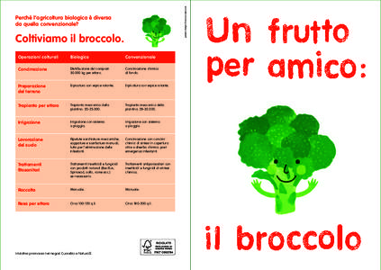 graphic design Francesca Spinazzé  Perché l’agricoltura biologica è diversa da quella convenzionale?  Coltiviamo il broccolo.