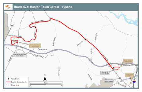 Route 574: Reston Town Center - Tysons  ! Reston Town Center Transit Station