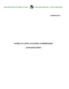 ORGANISATION OF AFRICAN UNITY  ORGANISATION DE L’ UNITE AFRICAINE CAB/LEG/23.1
