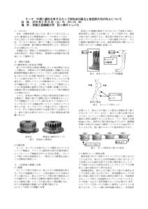 テーマ：外周に歯形を有するカップ成形法の確立と金型耐久性の向上について 日 時：2016 年 5 月 21 日（土）15：20～15：40 場 所：京都工芸繊維大学 松ヶ崎キャンパ