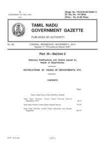 States and territories of India / India / Tamil Nadu Pollution Control Board / Government of Tamil Nadu / Tamil Nadu