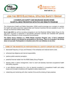 Microsoft Word - Electrical Utilities RECRUITMENT LETTER SAFETY GROUPS[removed]doc