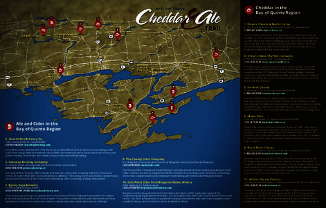 Bay of Quinte Region Cheddar & Ale Trail Map 2013