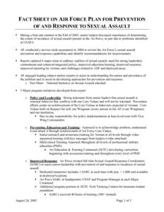 Microsoft Word - Fact Sheet on AF Plan for Prevent and Response to Sex Assa.