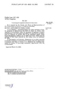 PUBLIC LAW[removed]—MAR. 19, [removed]STAT. 79 Public Law[removed]107th Congress