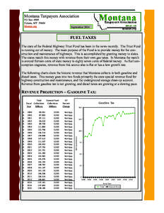 Montana Taxpayers Association PO Box 4909 Helena, MT[removed]Montax.org  September 2014