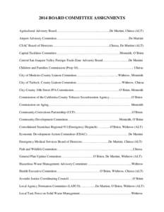 2007 BOARD COMMITTEE ASSIGNMENTS