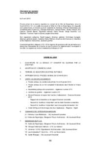 PROVINCE DE QUÉBEC VILLE DE REPENTIGNY Le 9 avril[removed]Procès-verbal de la séance régulière du conseil de la Ville de Repentigny tenue le