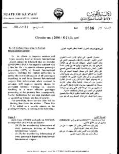 STATE OF KUWAIT Directorate General of Civil Aviation Date  2006