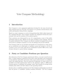 Vote Compass Methodology  1 Introduction