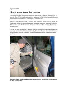 Green grease keeps fleet rust-free