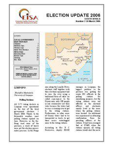 ELECTION UPDATE 2006 SOUTH AFRICA Number 2 30 March 2006