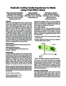 Mind / User interface techniques / Mental processes / Multimodal interaction / Haptic technology / Haptic perception / Haptic media / Telepresence / Simulation / Humanâ€“computer interaction / Input/output / Virtual reality