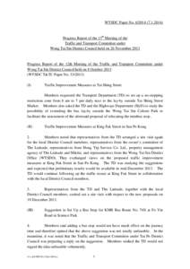 WTSDC Paper No[removed][removed]Progress Report of the 13th Meeting of the Traffic and Transport Committee under Wong Tai Sin District Council held on 26 November 2013