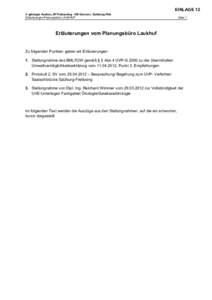 EINLAGEgleisiger Ausbau, Bf Freilassing - DB Grenze (- Salzburg Hbf) Erläuterungen Planungsbüro LAUKHUF Seite 1