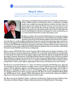 National Oceanic and Atmospheric Administration | NOAA Satellite and Information Service  Mary E. Kicza