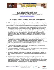 Gerald R. Ford Conservation Center Nebraska State Historical Society 1326 S. 32nd Street, Omaha, NE[removed]1180, Fax: ([removed]removed]