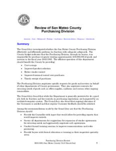 Review of San Mateo County