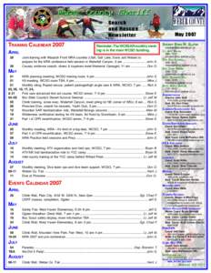 Weber County Sheriff Search and Rescue Newsletter  TRAINING CALENDAR 2007