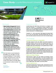 Case Study: Loyola Marymount University  The Results “