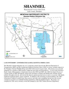 SHAMMEL Watershed # 3-Lower Clark Fork Lake County, Montana LAND OWNERSHIP: CONFEDERATED SALISH & KOOTENAI TRIBES (CSKT)