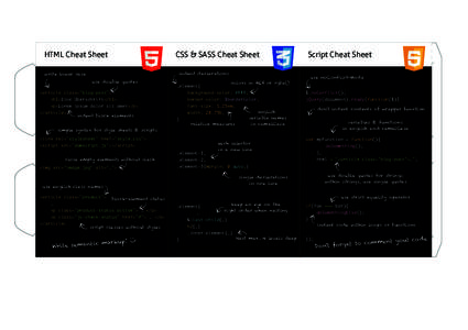 HTML Cheat Sheet [VMXIPS[IVGEWI CSS & SASS Cheat Sheet  YWIHSYFPIUYSXIW