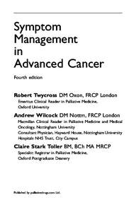Symptom Management in Advanced Cancer Fourth edition