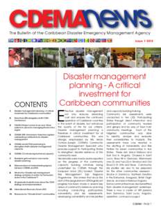 CDEMAnews The Bulletin of the Caribbean Disaster Emergency Management Agency Issue[removed].