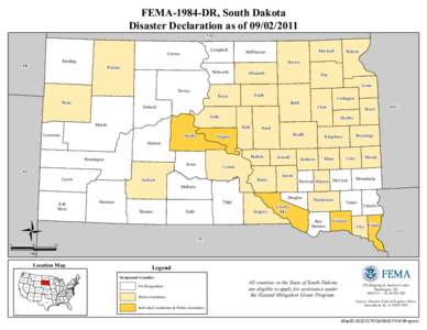 FEMA-1984-DR, South Dakota Disaster Declaration as of[removed]ND Harding