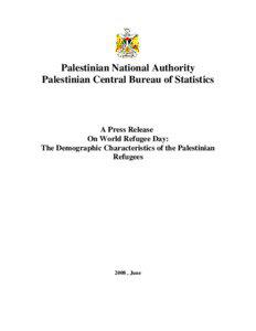 Palestinian National Authority Palestinian Central Bureau of Statistics