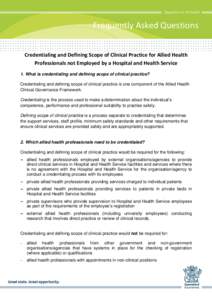 Allied health professions / Credentialing / Health care / Clinical governance / Academy of Cognitive Therapy / Pharmacist / Health / Medicine / Healthcare