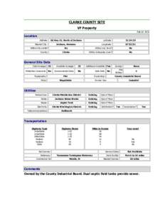 CLARKE COUNTY SITE VF Property Site Id: 4031 Location Address: