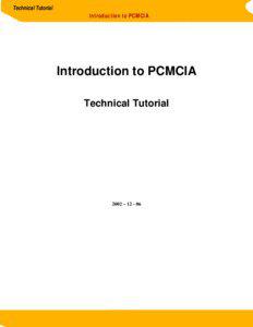 Technical Tutorial Introduction to PCMCIA