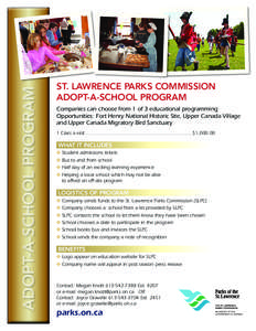 Email / Fort Henry /  Ontario / Invoice / Upper Canada Village / Ontario / Canada / St. Lawrence Parks Commission