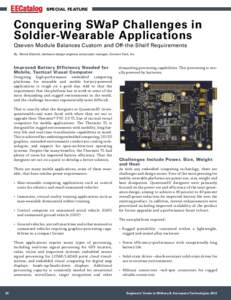 EECatalog  SPECIAL FEATURE Conquering SWaP Challenges in Soldier-Wearable Applications