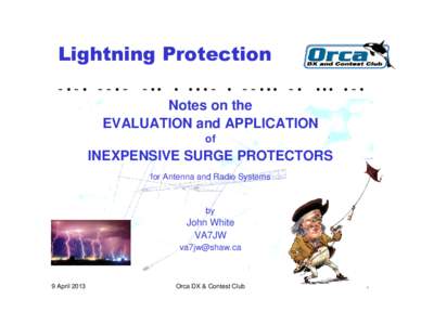 Lightning Protection -•-• --•- - ••  • •••