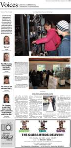 The Chronicle, Centralia/Chehalis, Wash., Tuesday, Nov. 8, 2011 • Life 3  Voices Columns, Celebrations, Community Conversations