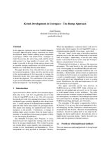 Operating system kernels / NetBSD / Application programming interfaces / Monolithic kernels / Kernel / Runnable Userspace Meta Programs / Linux kernel / Loadable kernel module / Thread / Software / Computing / Computer architecture