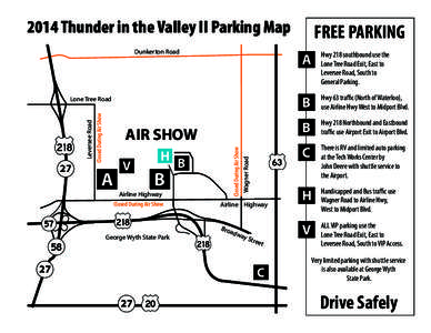 2014 Thunder in the Valley II Parking Map Dunkerton Road AIR SHOW  A