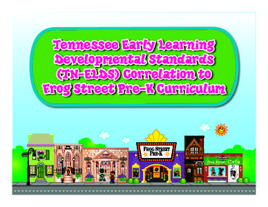 Tennessee Early Learning Developmental Standards (TN-ELDS) Correlation to Frog Street Pre-K Curriculum  Math