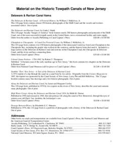 Microsoft Word - MaterialonHistoricTowpathCanalsofNJ d&r.doc