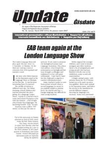 EAB  Update ✩ An organ of the Esperanto Association of Britain Organo de Esperanto-Asocio de Britio