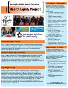 SOPHE  Society for Public Health Education Health Equity Project