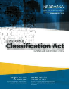 EMPLOYEE  Classification Act ANNUAL REPORTem · ploy · ee  – noun