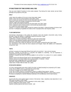 Econometrics / Covariance and correlation / Noise / Augmented Dickey–Fuller test / Autoregressive integrated moving average / Autoregressive conditional heteroskedasticity / Partial autocorrelation function / Time series / Jarque–Bera test / Statistics / Time series analysis / Statistical tests