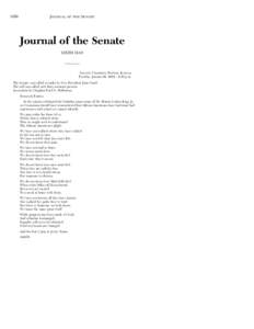 1056  JOURNAL OF THE SENATE Journal of the Senate SIXTH DAY