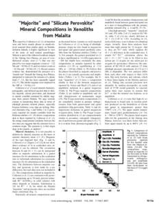 TECHNICAL COMMENTS  “Majorite” and “Silicate Perovskite” Mineral Compositions in Xenoliths from Malaita The report by Collerson et al. (1) of transition